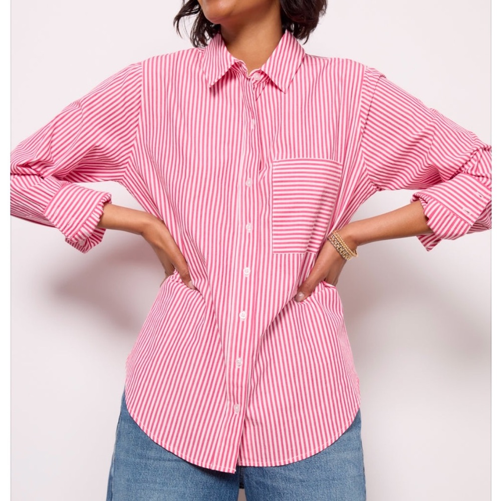 Evereve Kath Striped Cotton Shirt